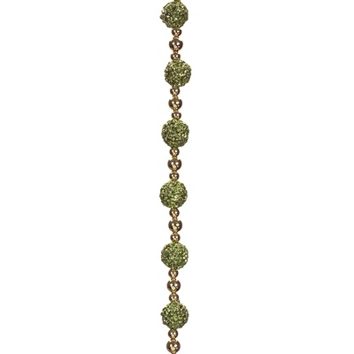 Green/Gold Garland - Event Rentals - Beaded Green and Gold plastic garland